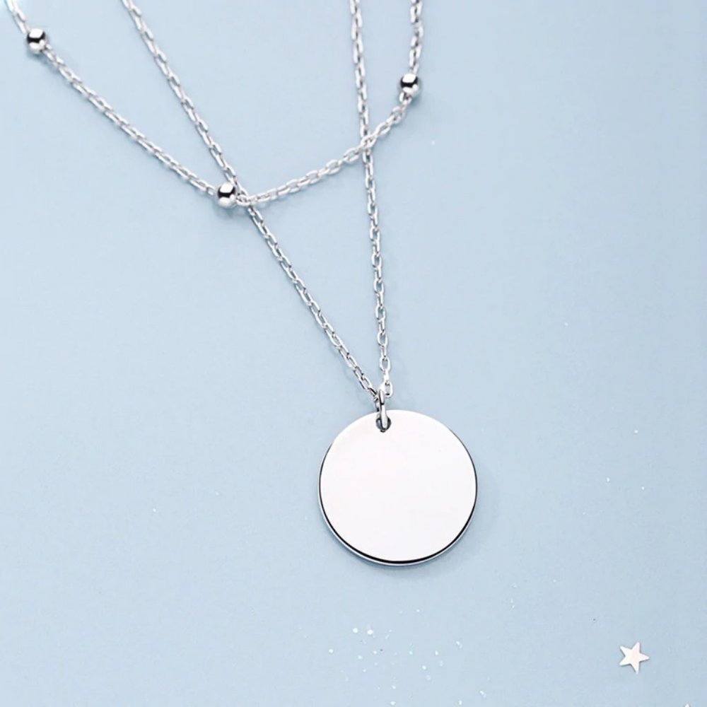 *NEW Gold/Sterling Silver Coin Layered Necklace - Picture 10 of 13
